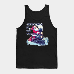 Santa On a Train Tank Top